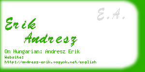 erik andresz business card